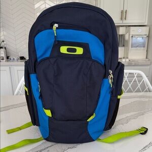 Oakley 30L Navy and Blue Backpack with Neon Accents